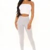 Fashion Nova Kim Basic Legging - Heather Grey Leggings