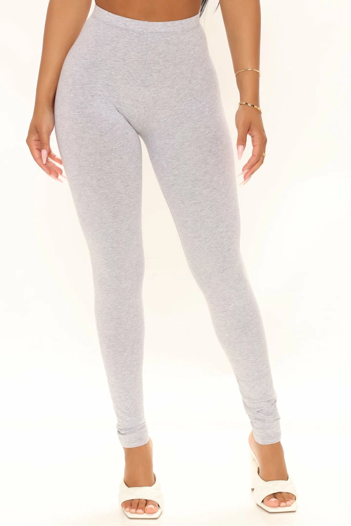 Hot Sale ๐ Fashion Nova Kim Basic Legging - Heather Grey Leggings ๐ 4 Fashion Nova Kim Basic Legging - Heather Grey Leggings
