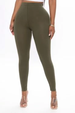 Fashion Nova Lean On Me Leggings - Olive