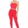 Fashion Nova Lean On Me Leggings - Red