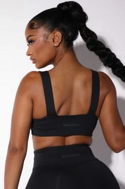 Fashion Nova Morph Gibbous Bra Top - Black Activewear Tops