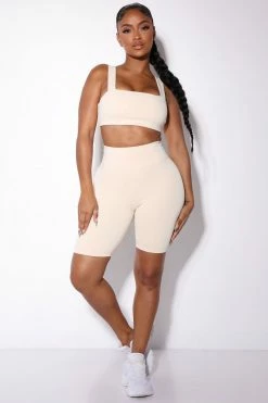 Fashion Nova Morph Gibbous Bra Top - Brazilian Sand Activewear Tops