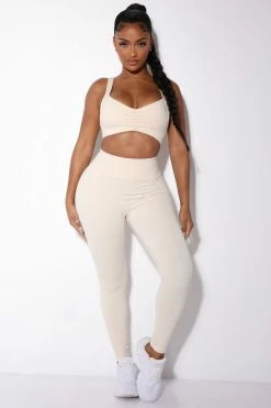 Fashion Nova Sublime Balmer Bra Top - Brazilian Sand Activewear Tops