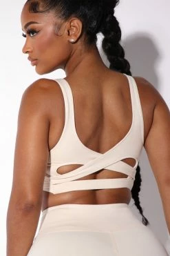 Fashion Nova Sublime Balmer Bra Top - Brazilian Sand Activewear Tops