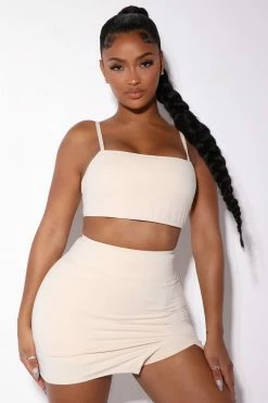 Fashion Nova Activewear Tops Sublime Cepheid Bra Top - Brazilian Sand