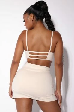 Fashion Nova Activewear Tops Sublime Cepheid Bra Top - Brazilian Sand