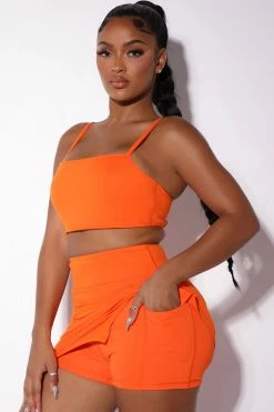 Fashion Nova Sublime Electron Skirt - Orange