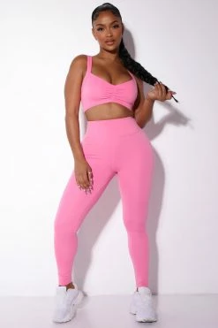 Fashion Nova Sublime Balmer Bra Top - Bubblegum Pink Activewear Tops
