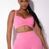 Fashion Nova Sublime Balmer Bra Top - Bubblegum Pink Activewear Tops