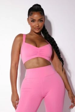 Fashion Nova Sublime Balmer Bra Top - Bubblegum Pink Activewear Tops