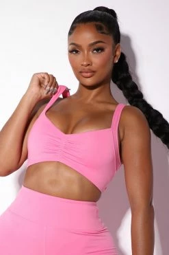 Fashion Nova Sublime Balmer Bra Top - Bubblegum Pink Activewear Tops