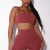 Fashion Nova Morph Gibbous Bra Top - Dusty Rose Activewear Tops