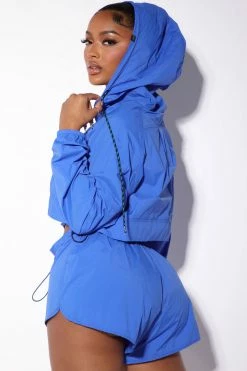 Fashion Nova Activewear Tops Elevate Titania Jacket - Ultramarine