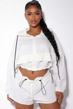 Cheap 🎉 Fashion Nova Activewear Tops Elevate Titania Jacket - Ivory 👏 12 Fashion Nova Activewear Tops Elevate Titania Jacket - Ivory