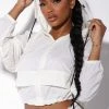 Fashion Nova Activewear Tops Elevate Titania Jacket - Ivory