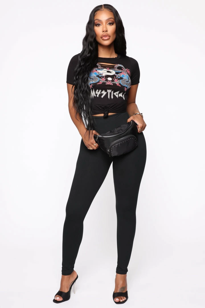 Fashion Nova Never Basic Leggings - Black