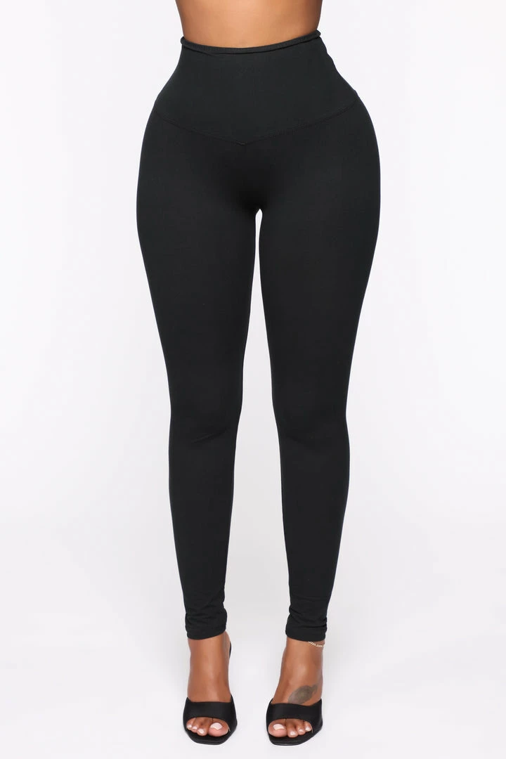 Fashion Nova Never Basic Leggings - Black