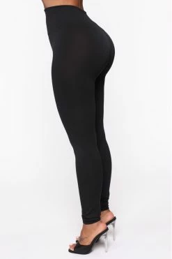 Fashion Nova Smooth Operator High Rise Legging - Black