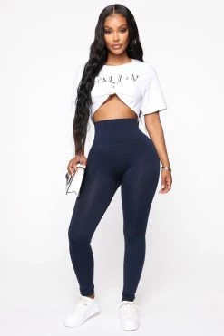 Fashion Nova Smooth Operator High Rise Legging - Indigo
