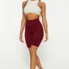 Fashion Nova Brooke Biker Shorts - Burgundy