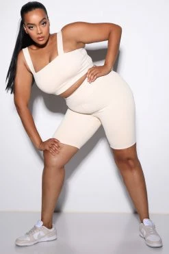 Fashion Nova Morph Gibbous Bra Top - Brazilian Sand Activewear Tops