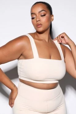 Fashion Nova Morph Gibbous Bra Top - Brazilian Sand Activewear Tops