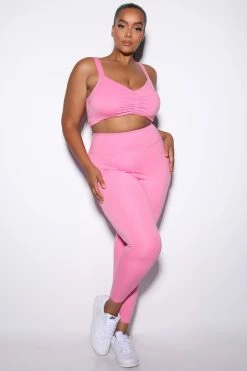 Fashion Nova Sublime Balmer Bra Top - Bubblegum Pink Activewear Tops
