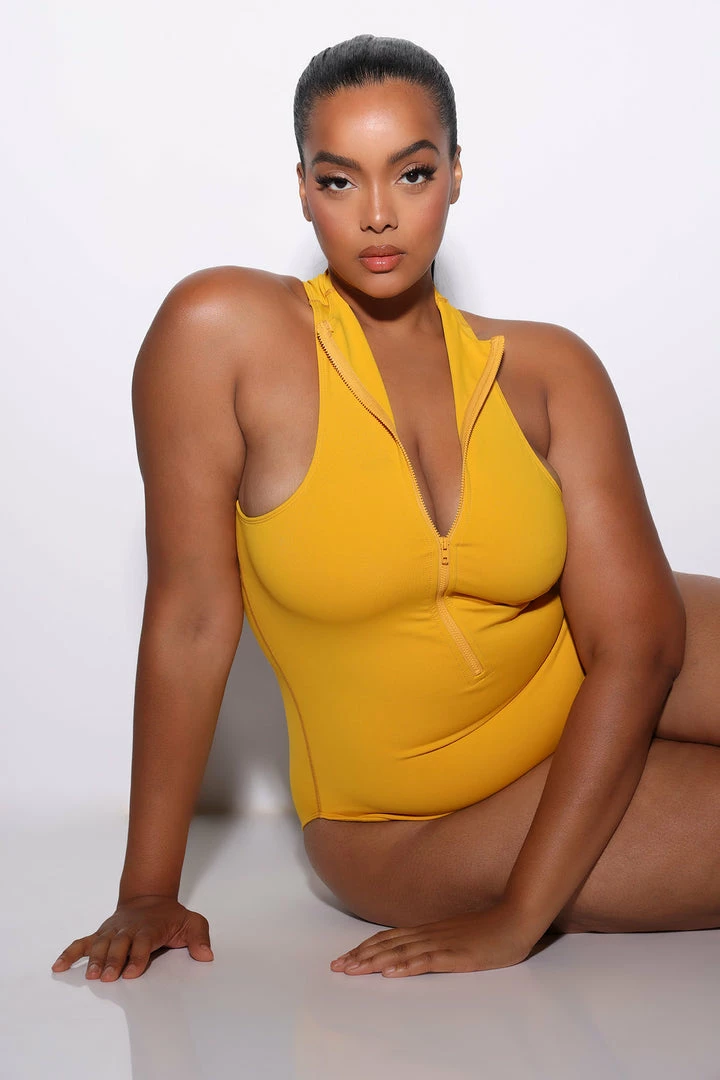 Fashion Nova Activewear Tops Morph Albedo Bodysuit - Symphonic Sunset