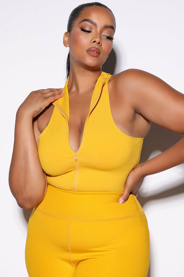 Fashion Nova Activewear Tops Morph Albedo Bodysuit - Symphonic Sunset