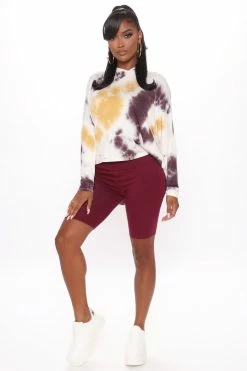 Fashion Nova Biker Shorts My Favorite Biker Short - Burgundy