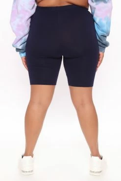 Fashion Nova Natalee Biker Shorts - Navy