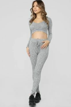 Fashion Nova Wanderlust Leggings - Grey