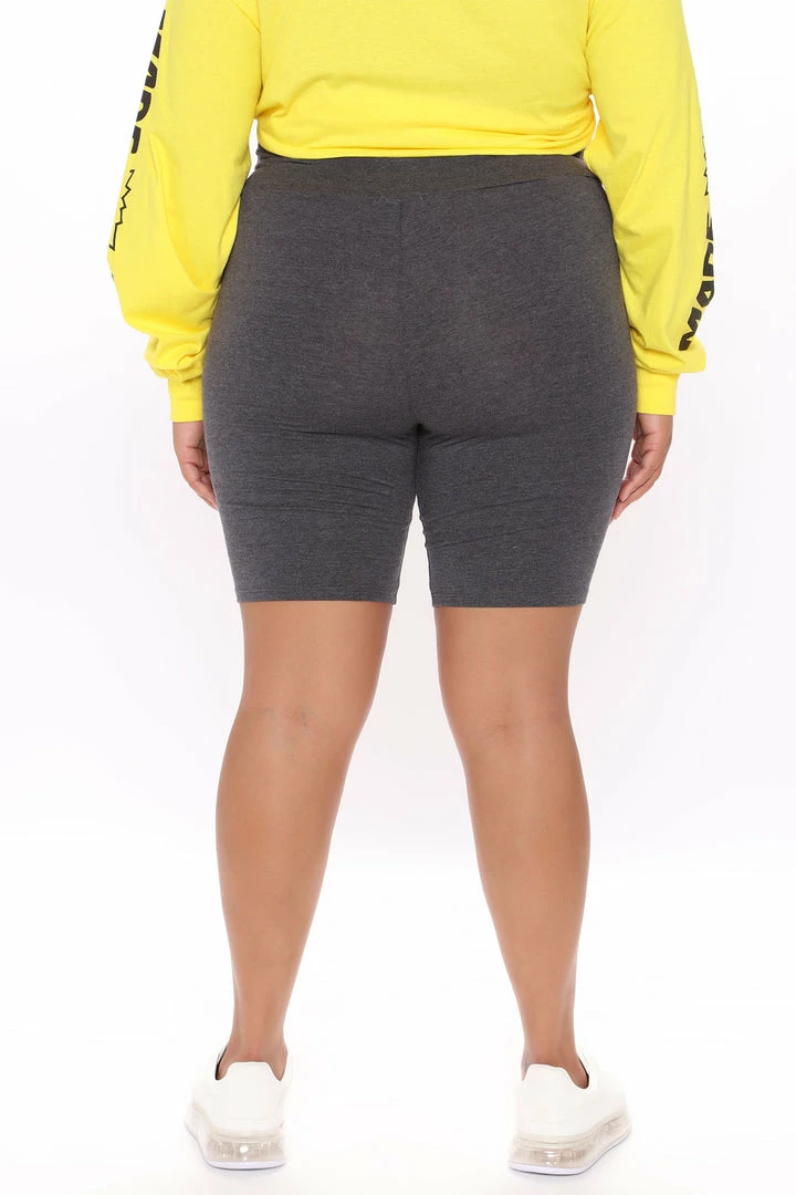 Fashion Nova Brooke Biker Shorts - Charcoal