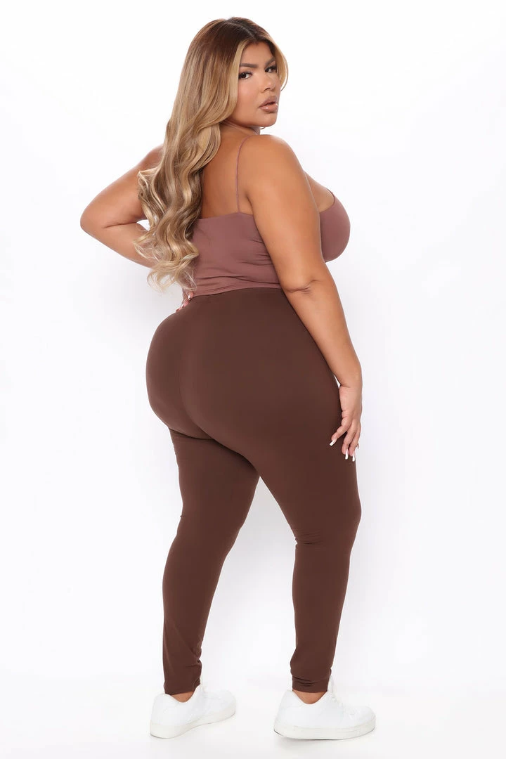 Fashion Nova Almost Every Day Leggings - Chocolate