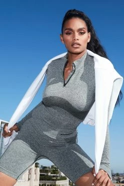 Fashion Nova Activewear Bottoms No FN Limits Active Biker Short In Infinity Seamless - Charcoal