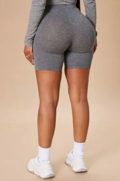 Fashion Nova Natalee Biker Shorts - Grey