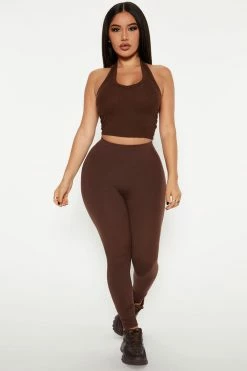 Fashion Nova Almost Every Day Leggings - Chocolate