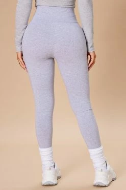 Fashion Nova Leggings Running Around High Rise Legging - Heather Grey