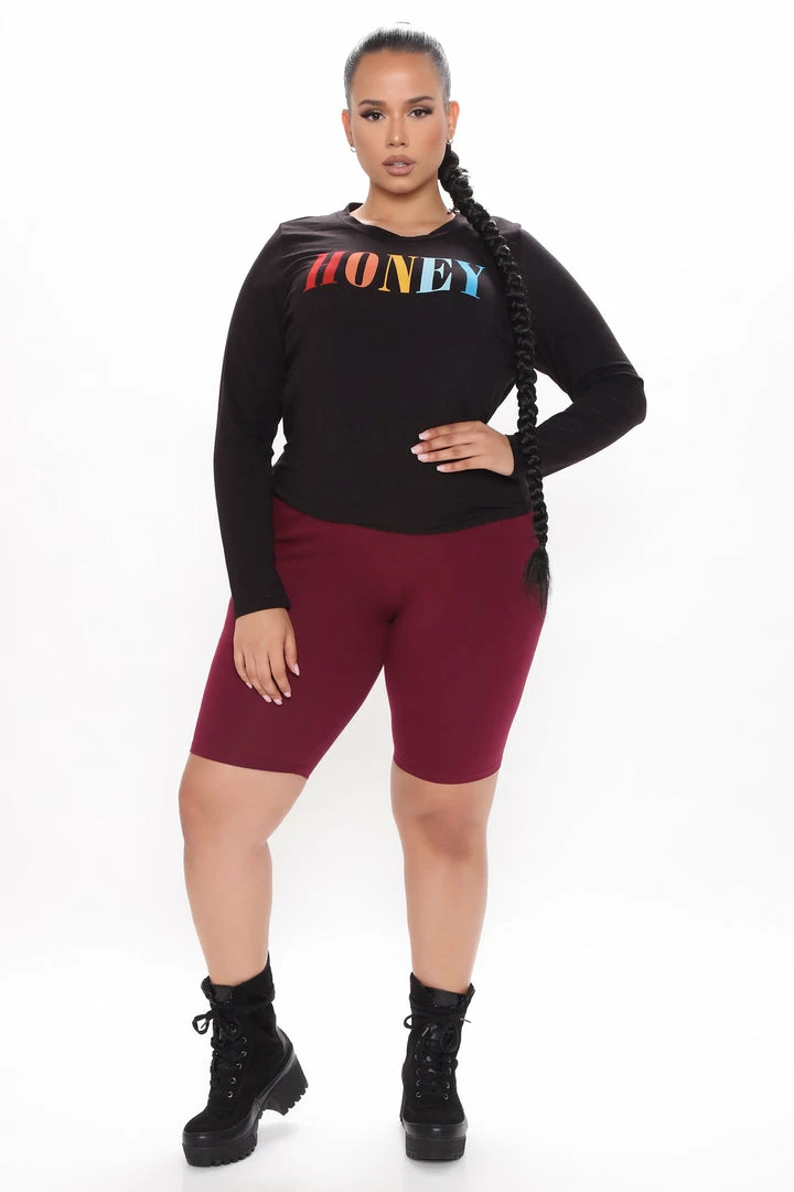 Fashion Nova Biker Shorts My Favorite Biker Short - Burgundy