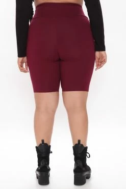 Fashion Nova Biker Shorts My Favorite Biker Short - Burgundy