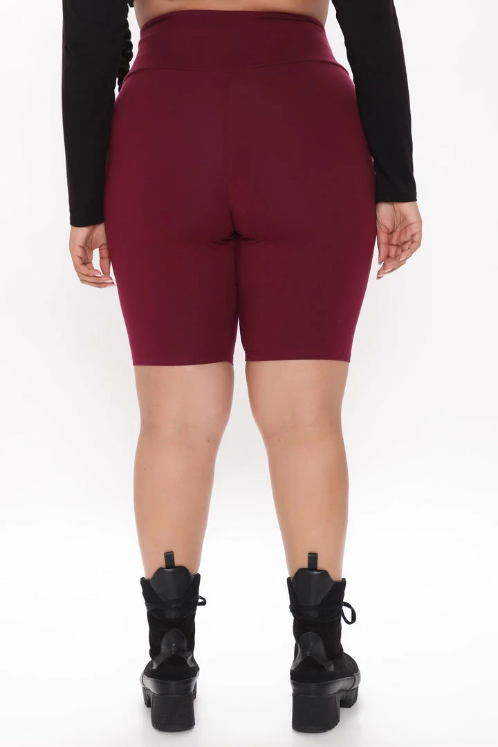 Fashion Nova Biker Shorts My Favorite Biker Short - Burgundy