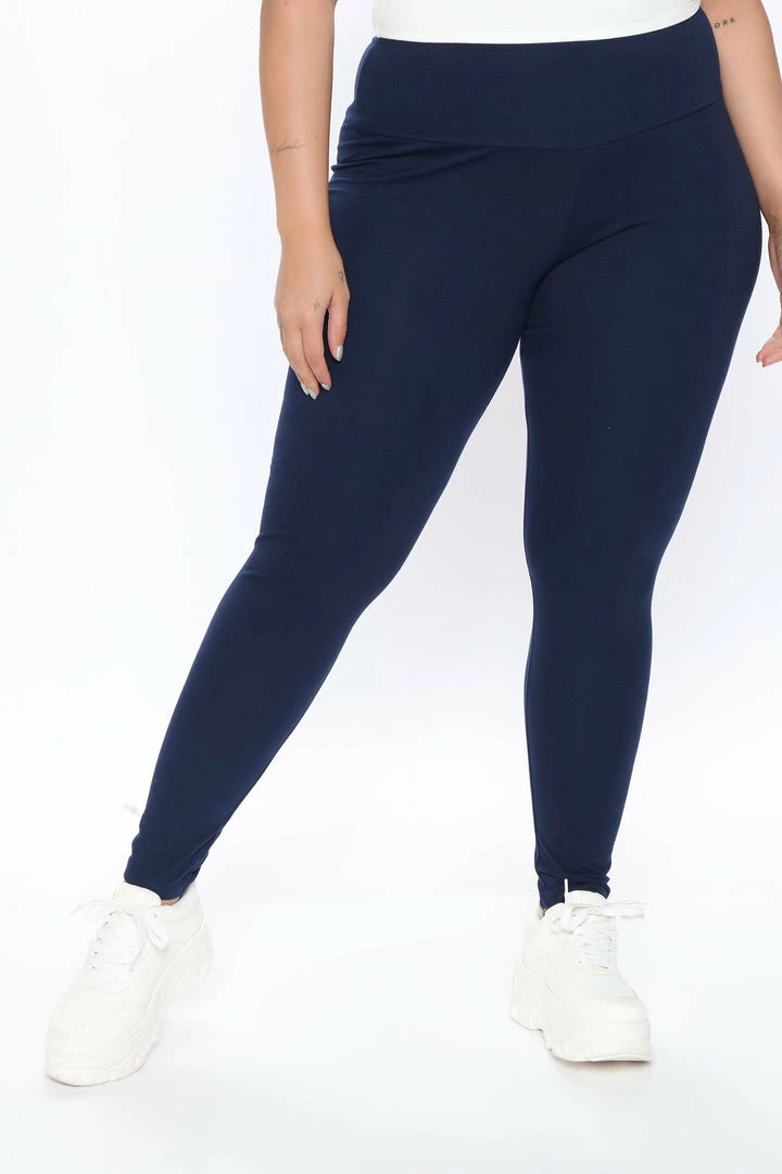 Fashion Nova Leggings Running Around High Rise Legging - Navy