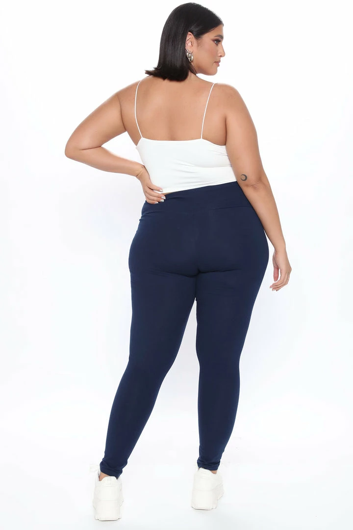 Fashion Nova Leggings Running Around High Rise Legging - Navy