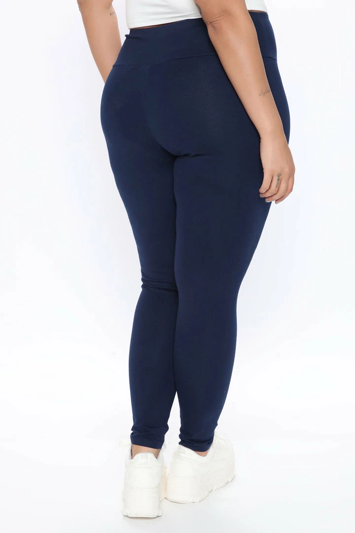 Fashion Nova Leggings Running Around High Rise Legging - Navy