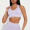 Fashion Nova Wellness Seamless Sports Bra - Lavender Sports Bras