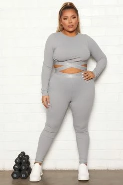Deals 🎉 Fashion Nova Never Forget Ribbed Active Crop Top - Grey 🤩 15 Fashion Nova Never Forget Ribbed Active Crop Top - Grey