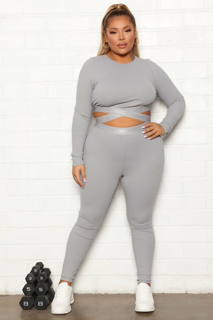 Deals 🎉 Fashion Nova Never Forget Ribbed Active Crop Top - Grey 🤩 8 Fashion Nova Never Forget Ribbed Active Crop Top - Grey