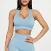Fashion Nova Sports Bras Wellness Seamless Sports Bra - Blue