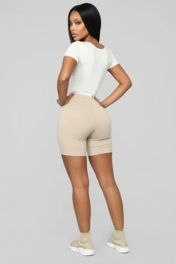 Fashion Nova Classic Mini Biker Shorts - Mocha