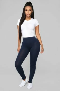 Fashion Nova Kim Basic Legging - Navy